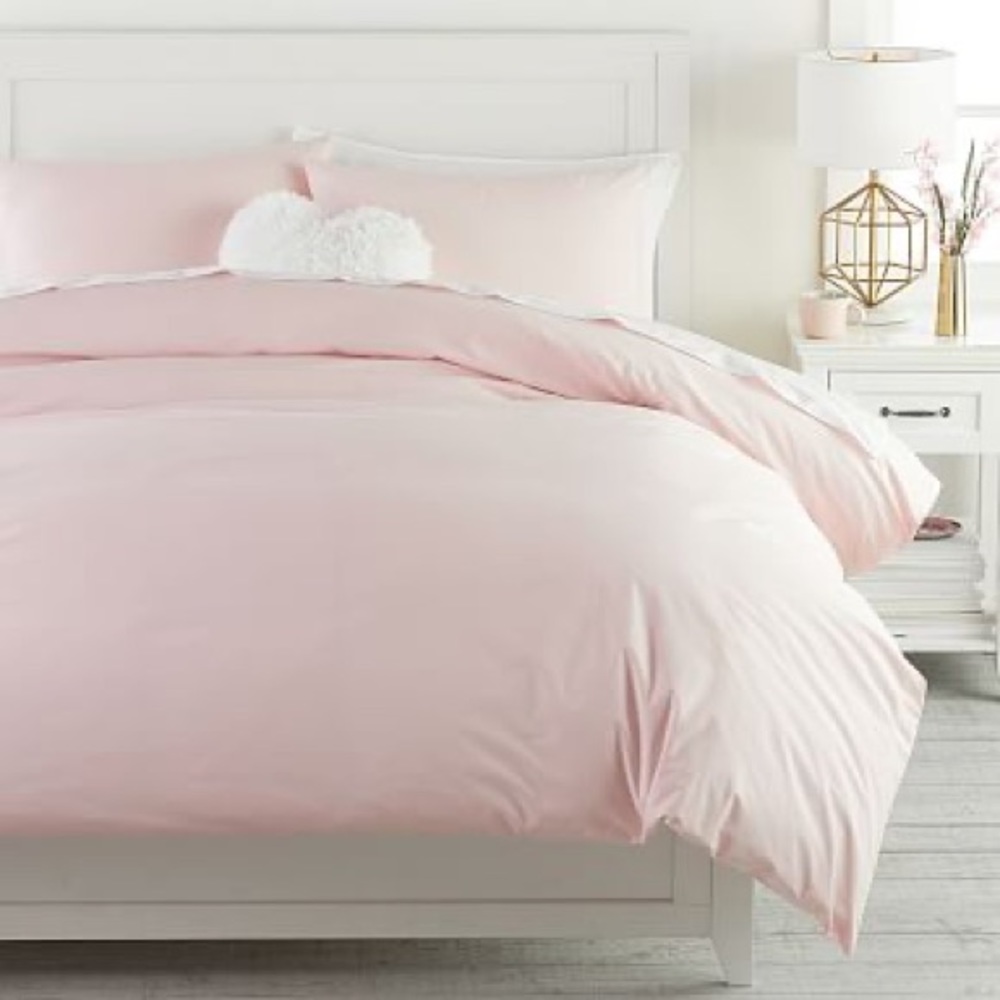 POTTERY BARN TEEN SET OF 2 Classic Organic Duvet Covers in Blush Size Twin - Picture 6 of 6